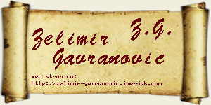 Želimir Gavranović vizit kartica